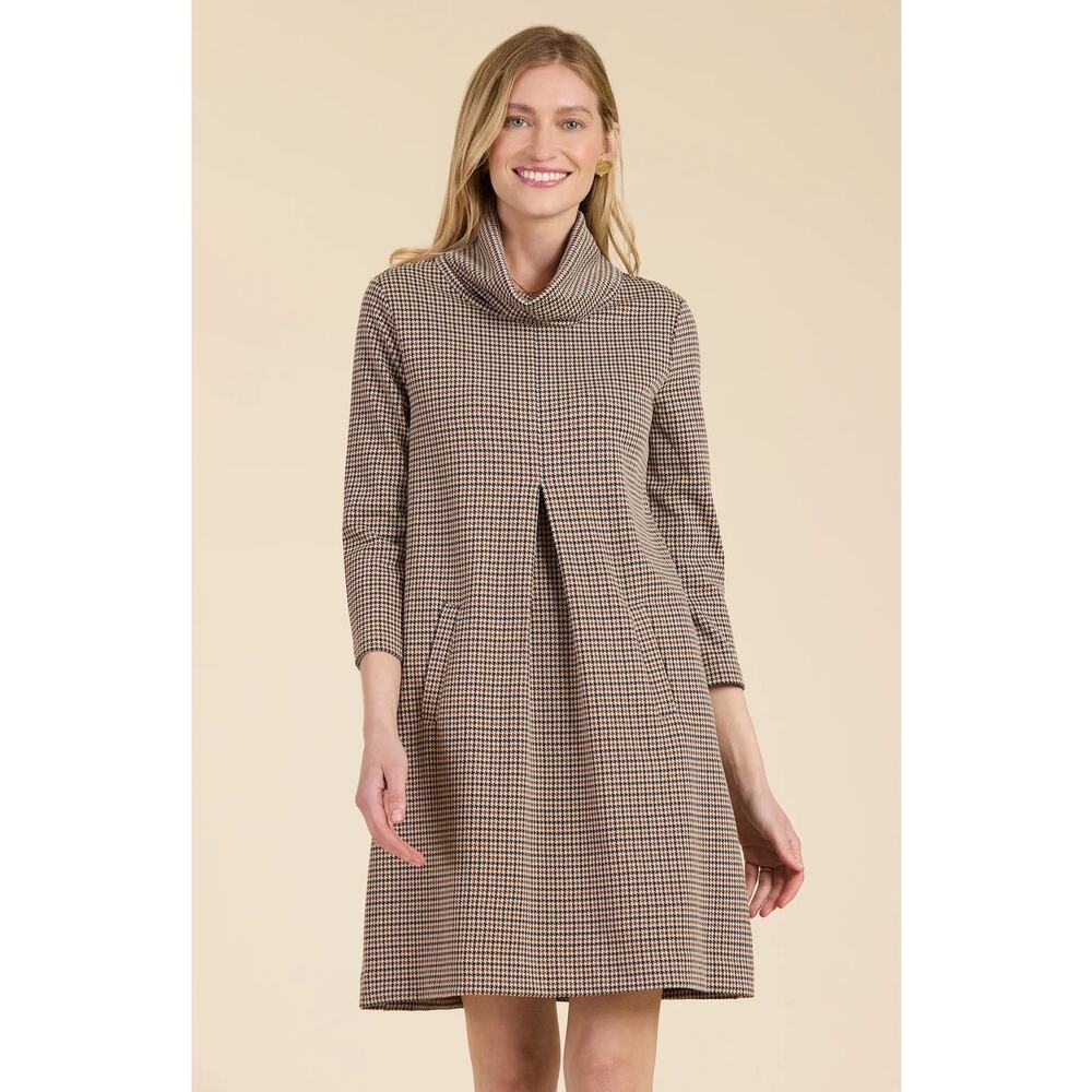 TYLER BOE KIM KNIT DRESS SQUARED HOUNDSTOOTH NWT size large